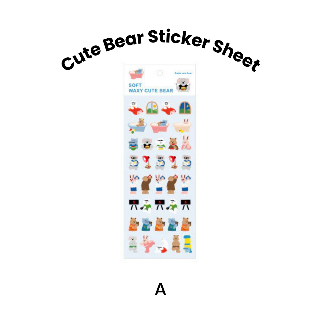 Cute Bear Sticker Sheet_2