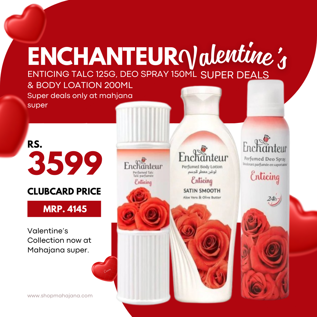 Enchanteur Enticing Combo Pack – Talc 125g | Deo Spray 150ml | Body Lotion 200ml_0