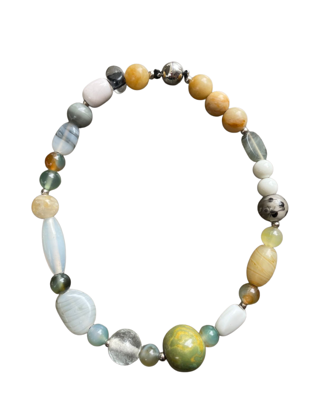 Glass, Stone, and Ceramic Bead Necklace_2