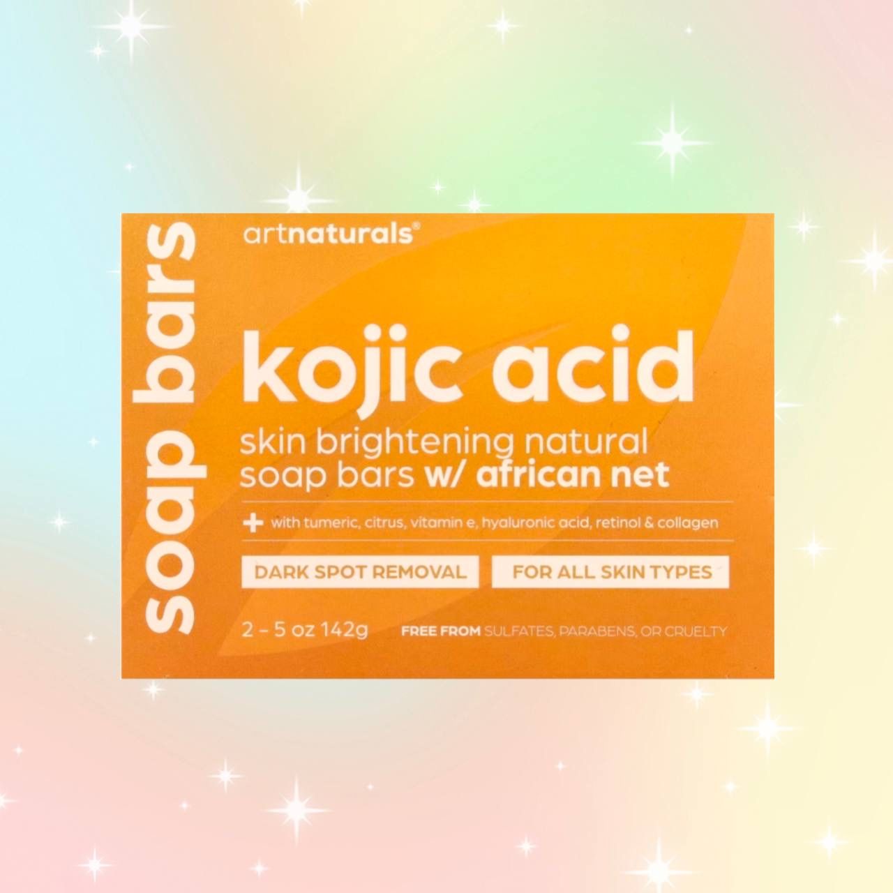 kojic acid bar soap 2pcs + net sponge_0