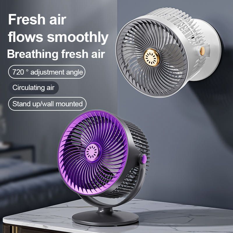 Wall mounted/ desktop rechargeable fan_0