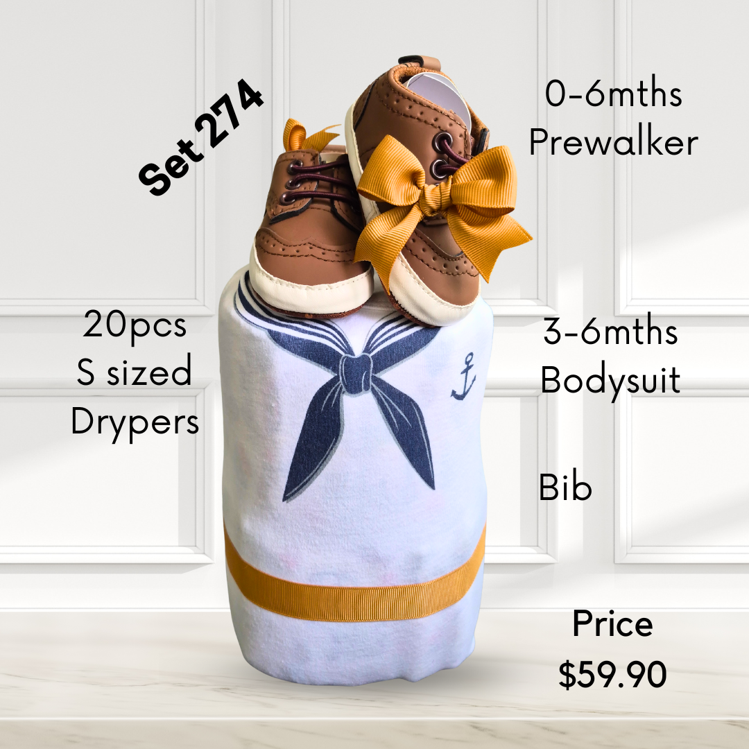 Sailor romper boy diapercake _0