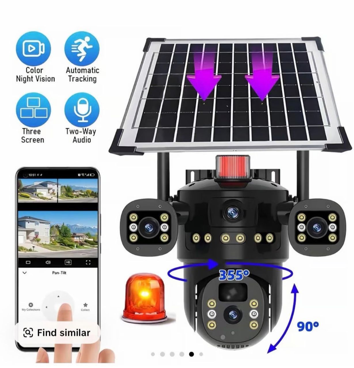CAMÉRA DE SURVEILLANCE SOLAIRE EXTÉRIEURE_0