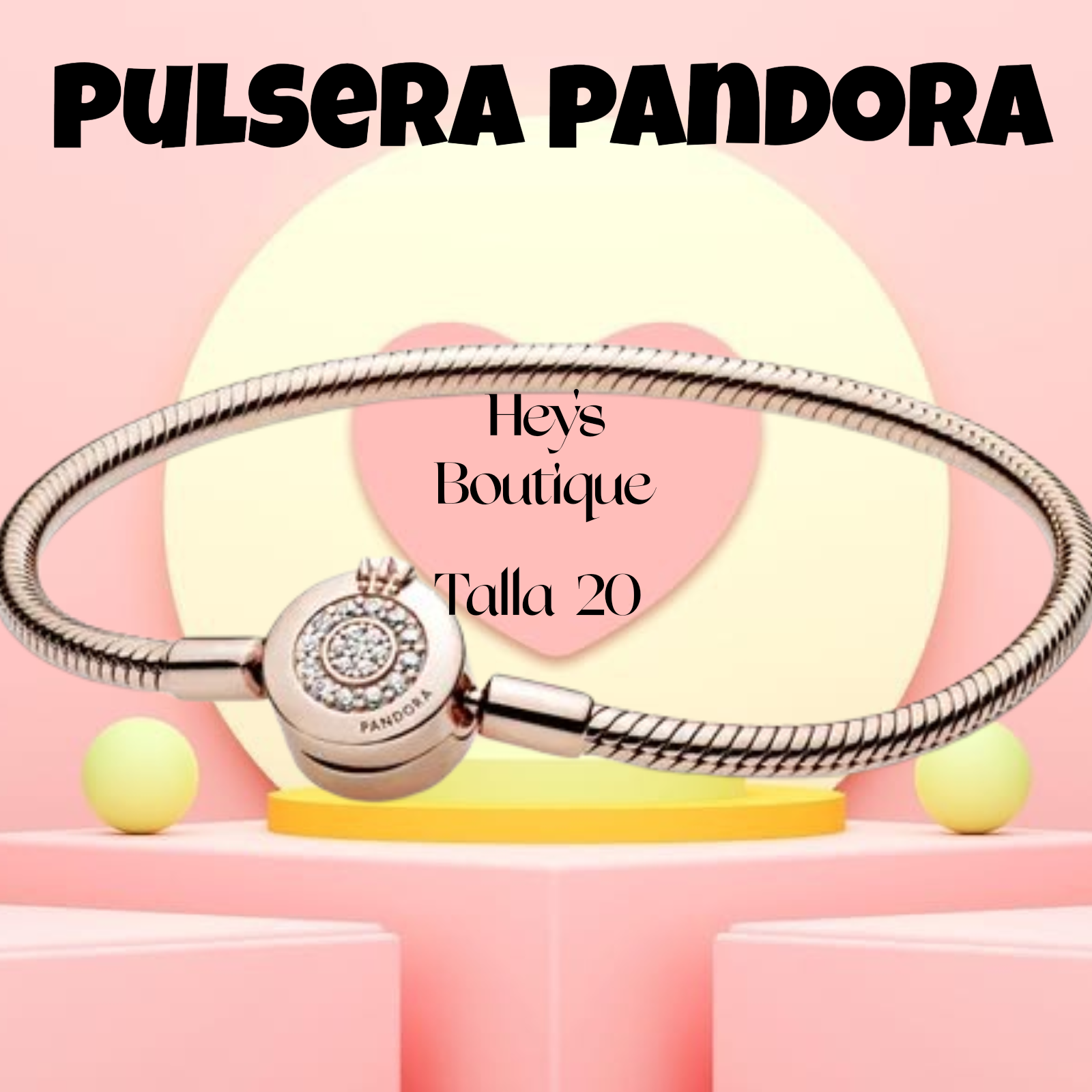 Pulsera Pandora Baño Oro Rosa_0