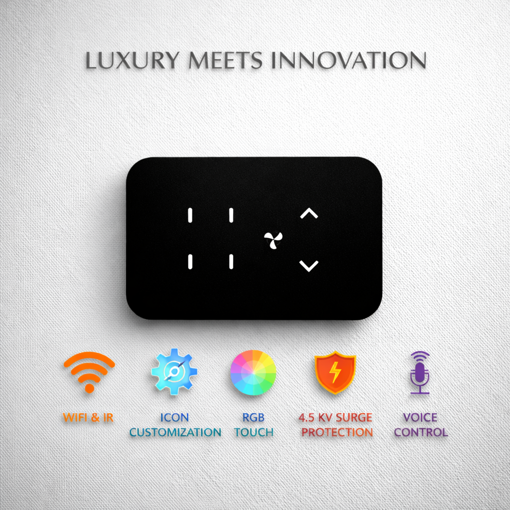 Magnetic Touch 4 Switch 1 Fan  _1