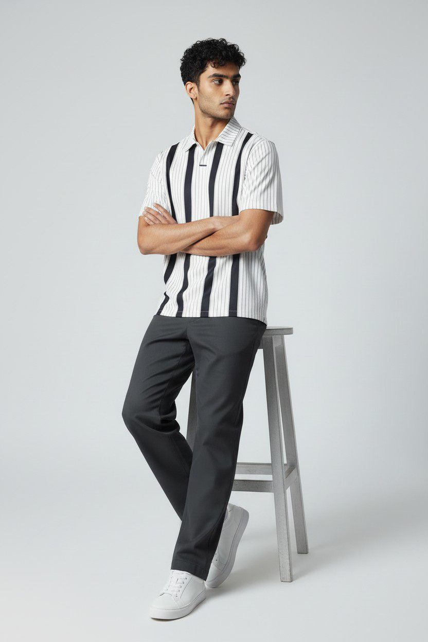 Chemise rayée noir & blanc_1