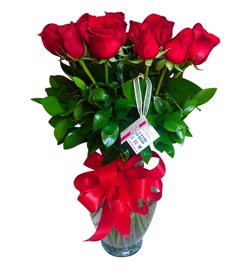 Arreglo de flores naturales rosas 24 piezas_0