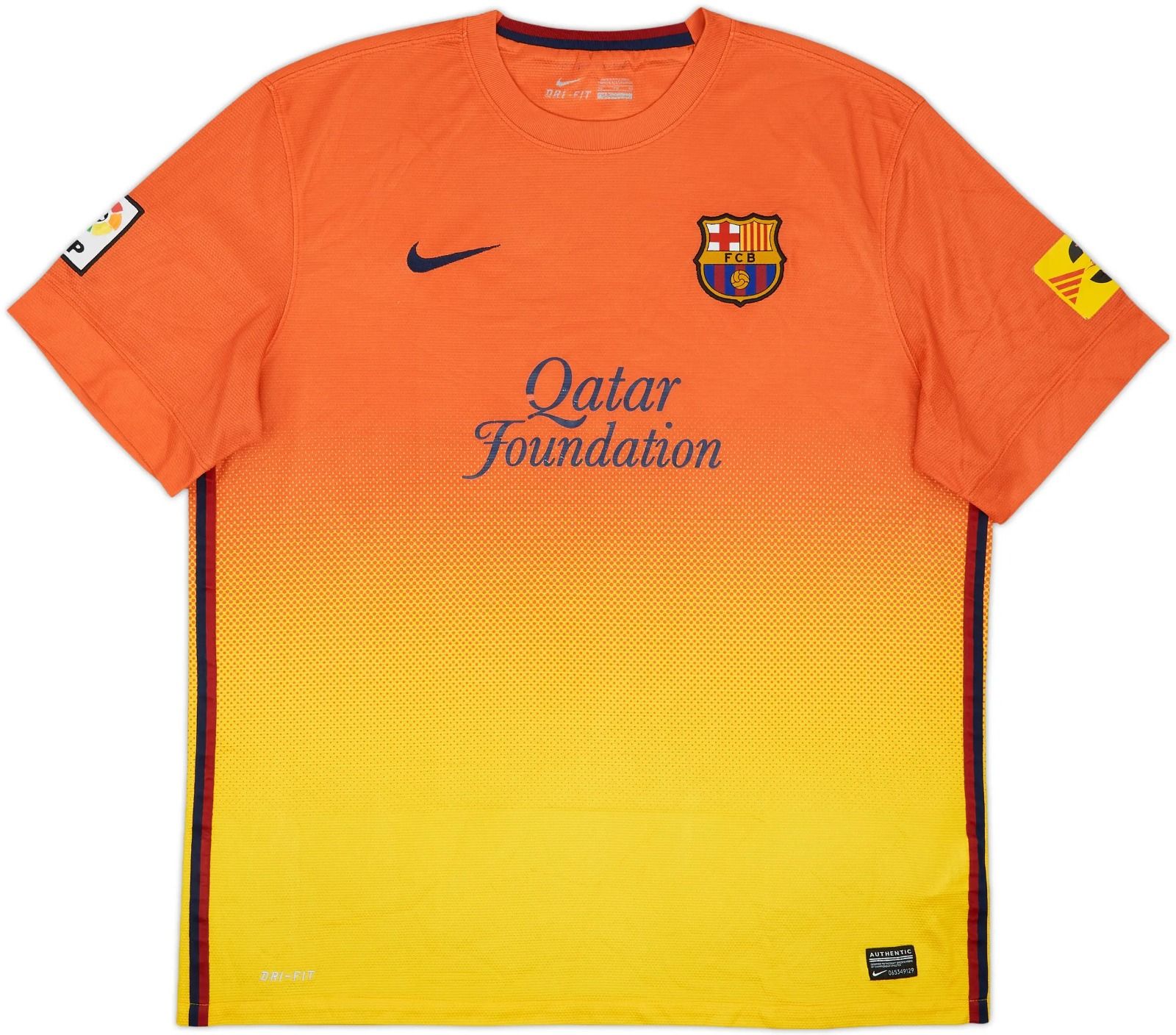 Barcelona 2012/13 Away Shirt (Orange / Yellow)_0