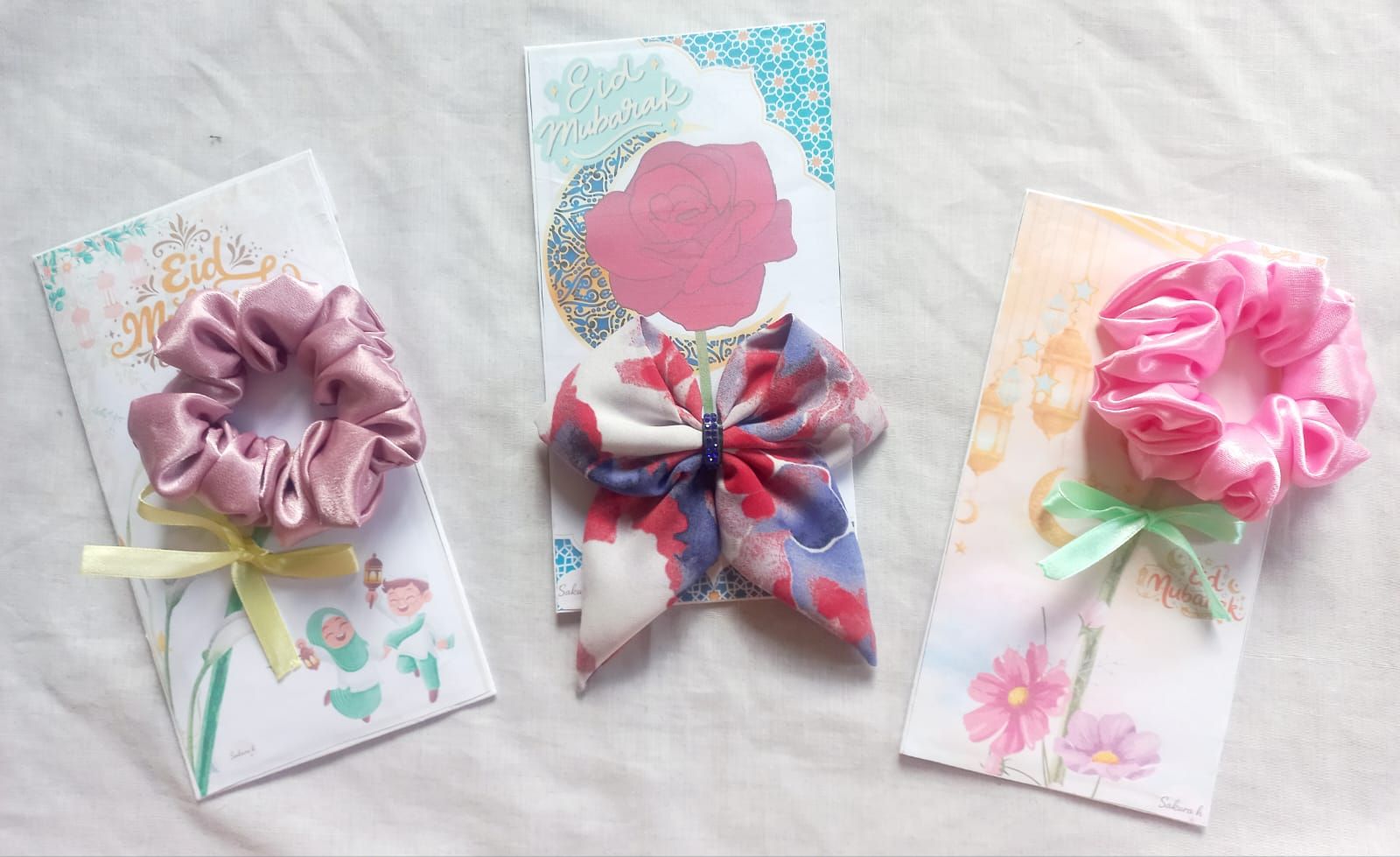 🌙 Eid Personalized Envelope – Scrunchie & Bow Edition 🌸_3