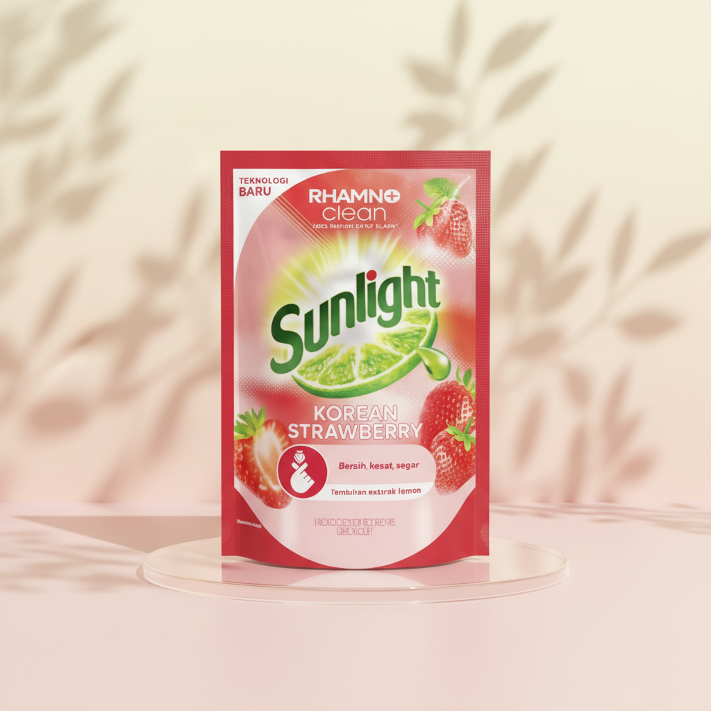 SUNLIGHT KOREAN STRAWBERRY POUCH 600ML/12_0