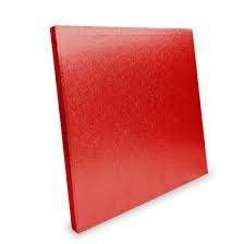 1488 CAKE BOARDS - HQ 2MM SQUARE 6X6 RED CBR _0