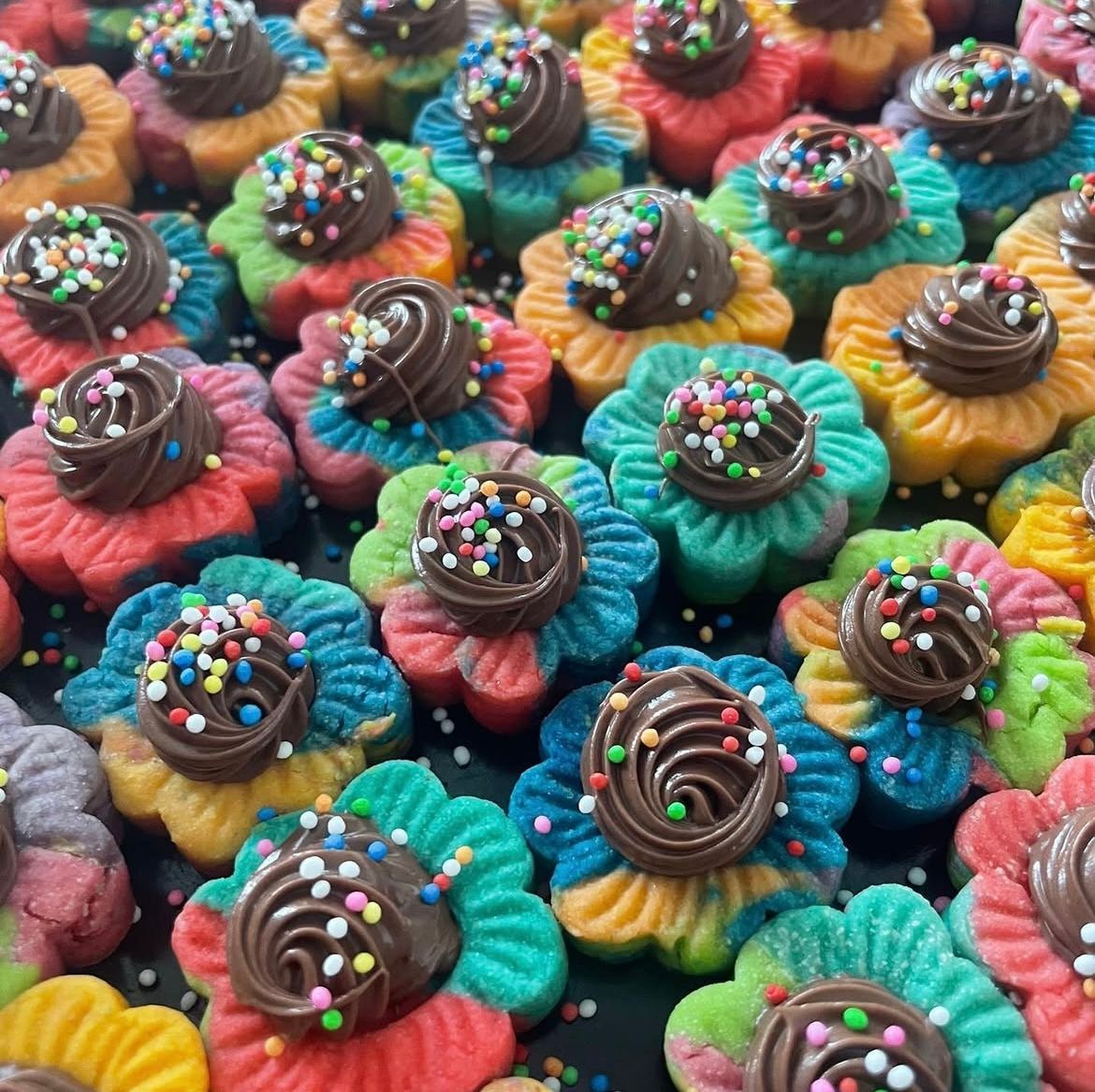 Rainbow Nutella Tarts_2