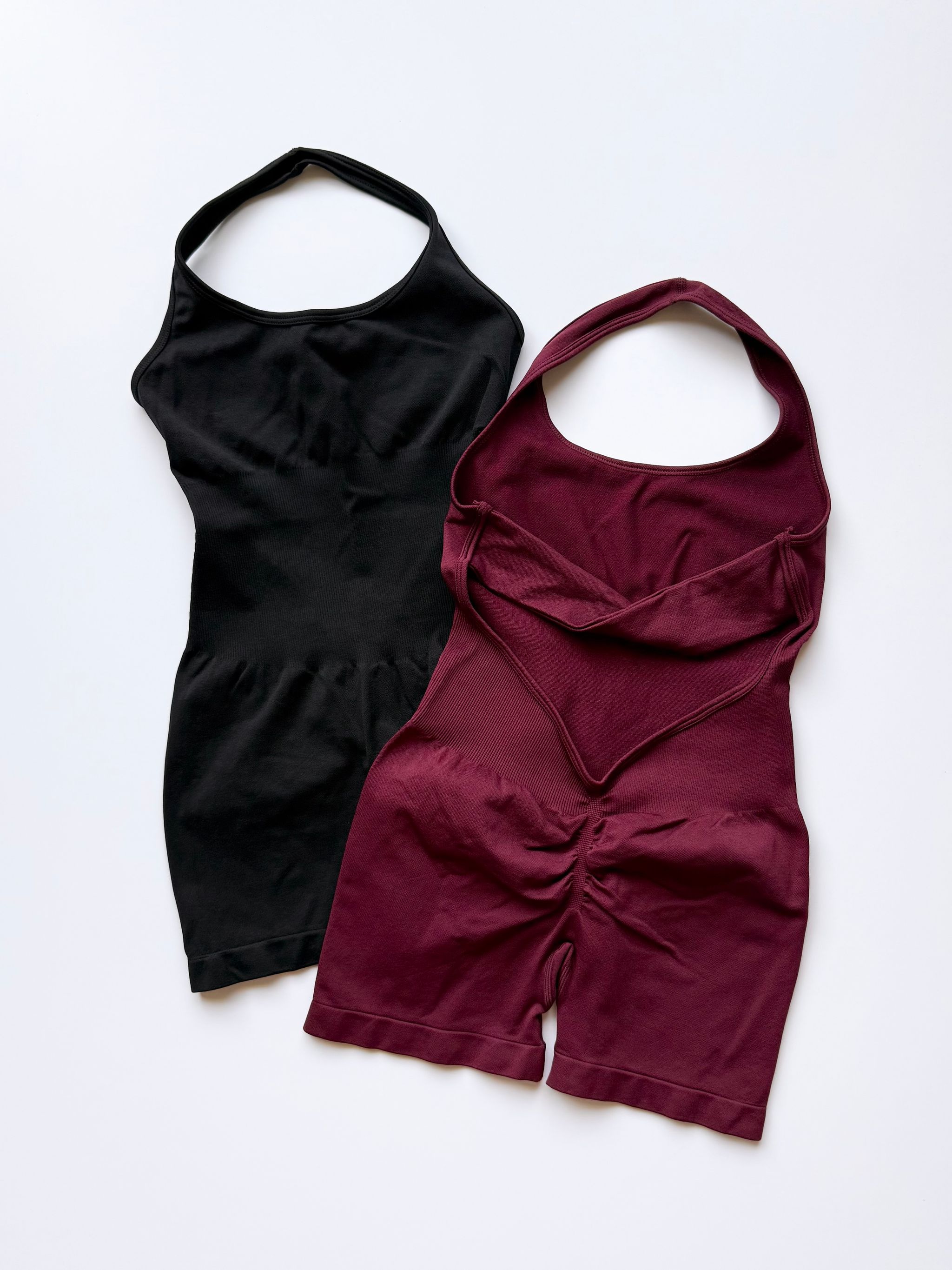 Enterizo V Cut Canalé — Talla M_0