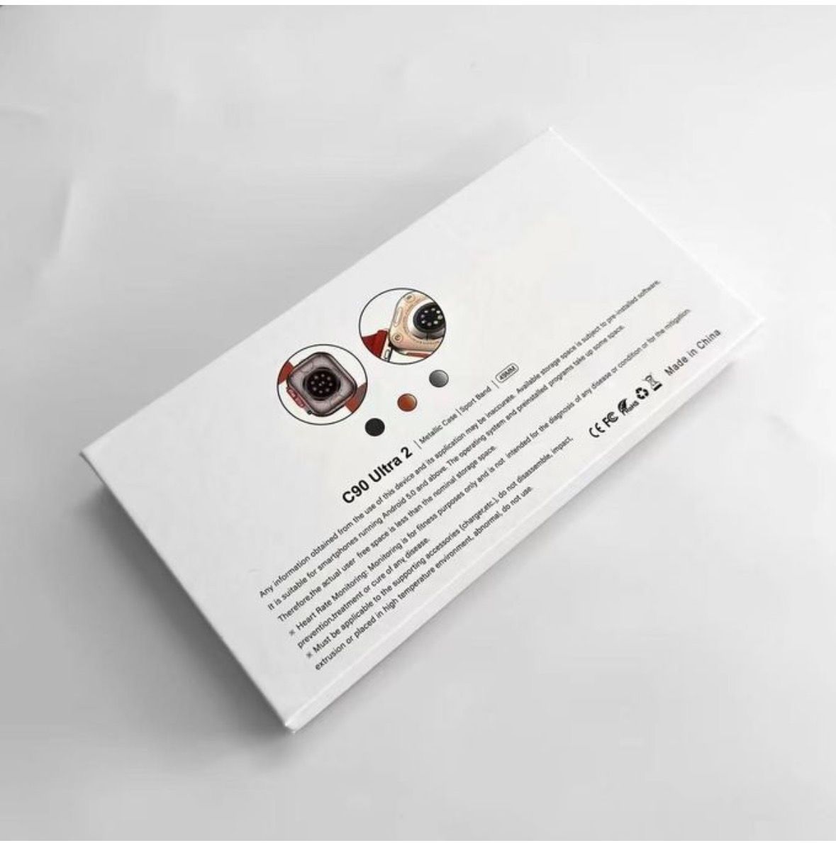 C90 Ultra Bluetooth Smartwatch Wireless Charge Fitness lOS Android Phone Call - Black _4