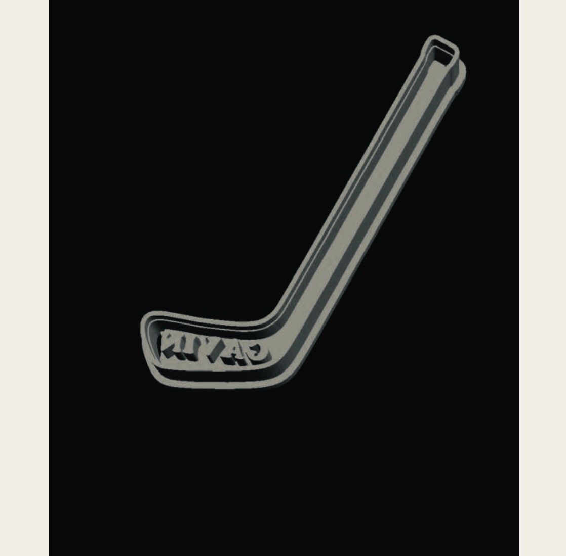 Hockey stick imprint Cookie Cutter  _0