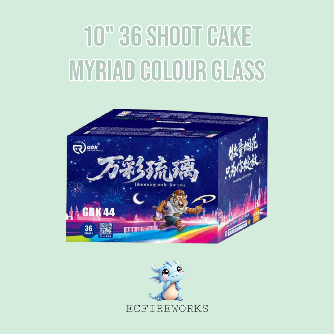 10" 36 SHOOT CAKE MYRIAD COLOUR GLASS_0