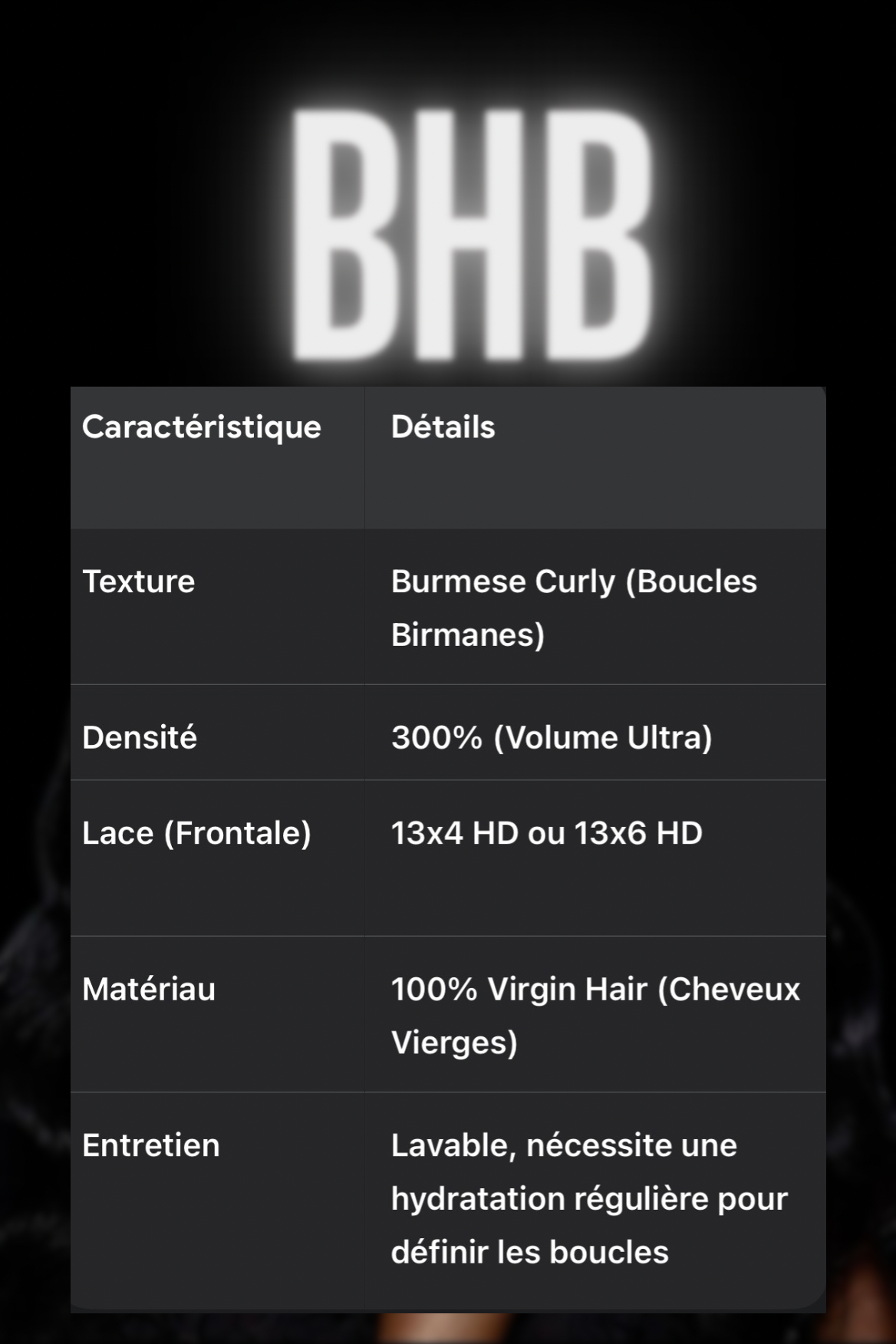 Wig Burmese curly 100% Virgin Hair -densité 300% _3