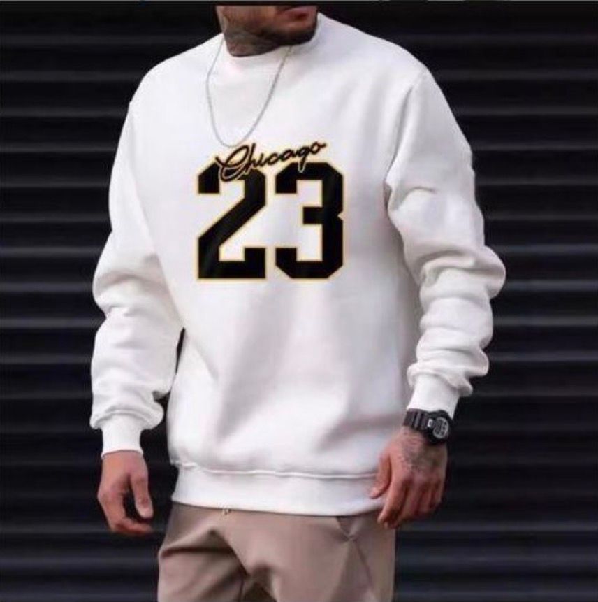 TOUPY Men’s Sweatshirt Casual Long Sleeve T - Shirt Pocket-White_0