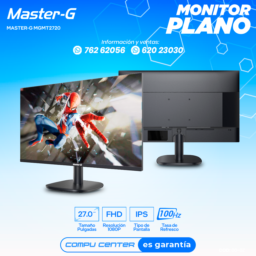 MASTER-G MGMET2720  / MONITOR PLANO GAMING 27.0¨ FHD - IPS 100HZ_0