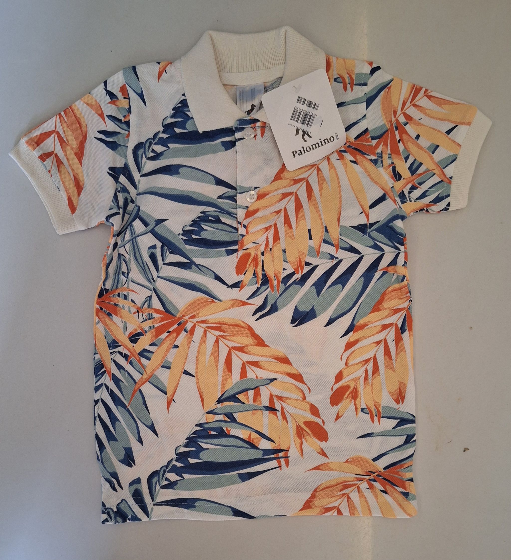 Polo feuilles Saumon_0