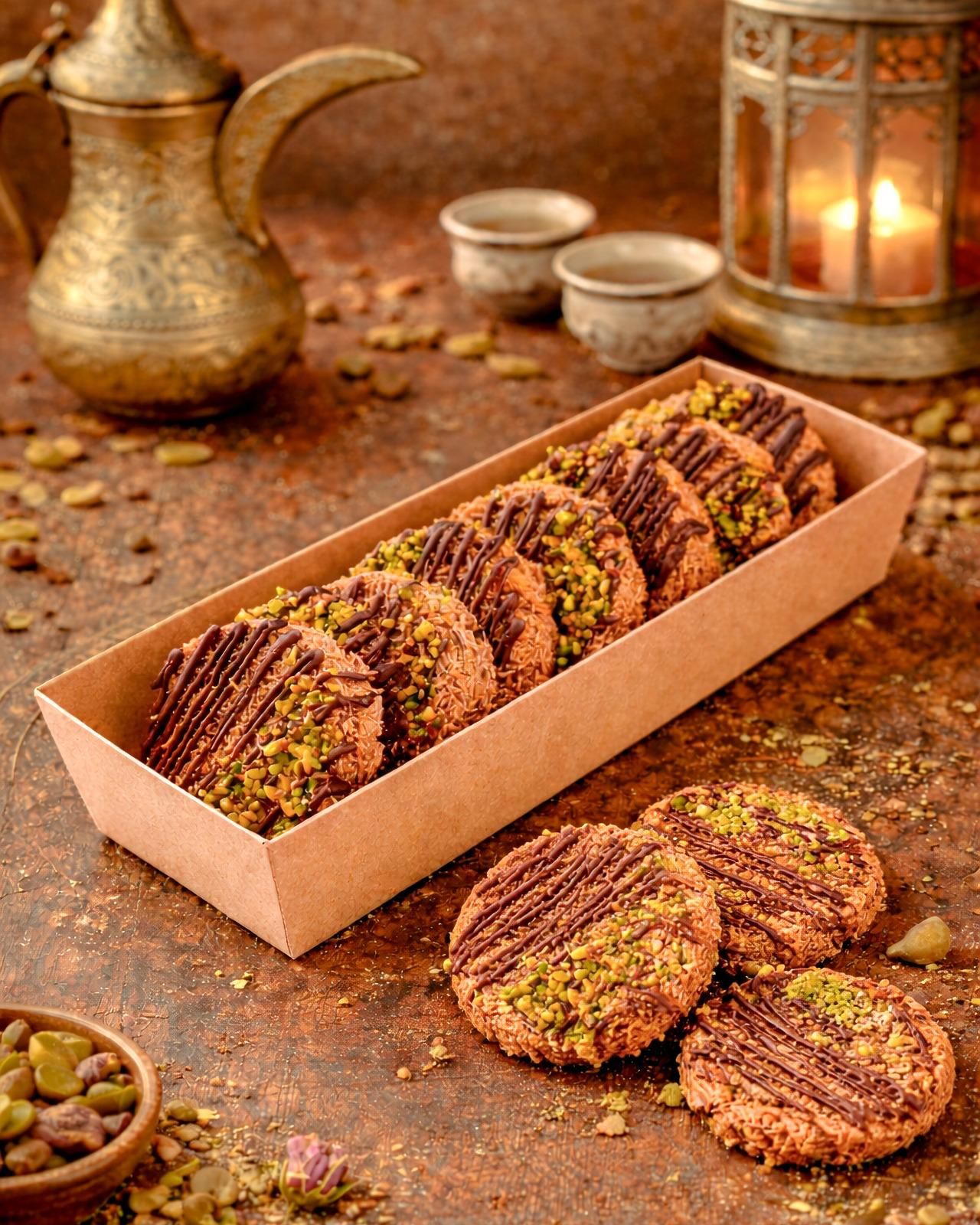Chocolate Pistachio Kunafa cookie box _0