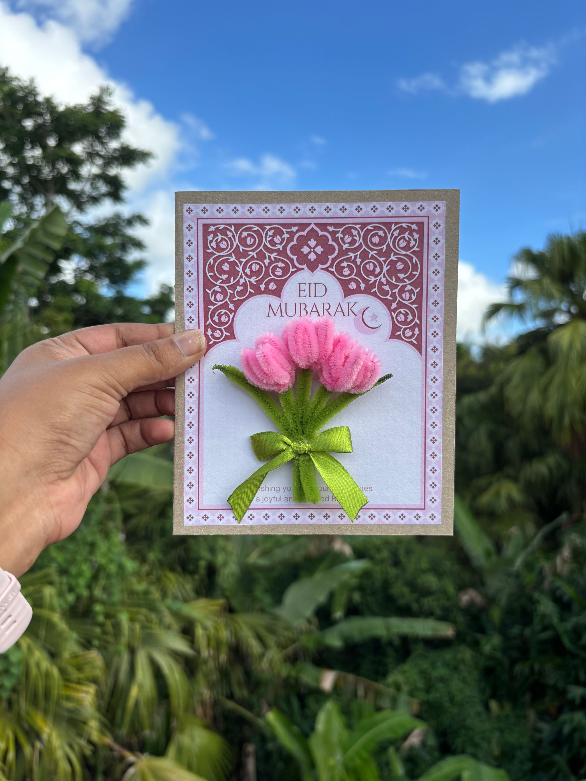 Pink tulips eid card ✨_0