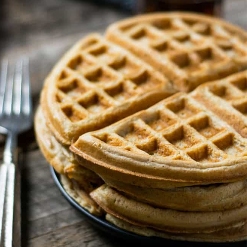 FOUR 6.5" ROUND SOURDOUGH BELGIAN WAFFLES ( Waffles Are Not Available On Doughnut Days)_1