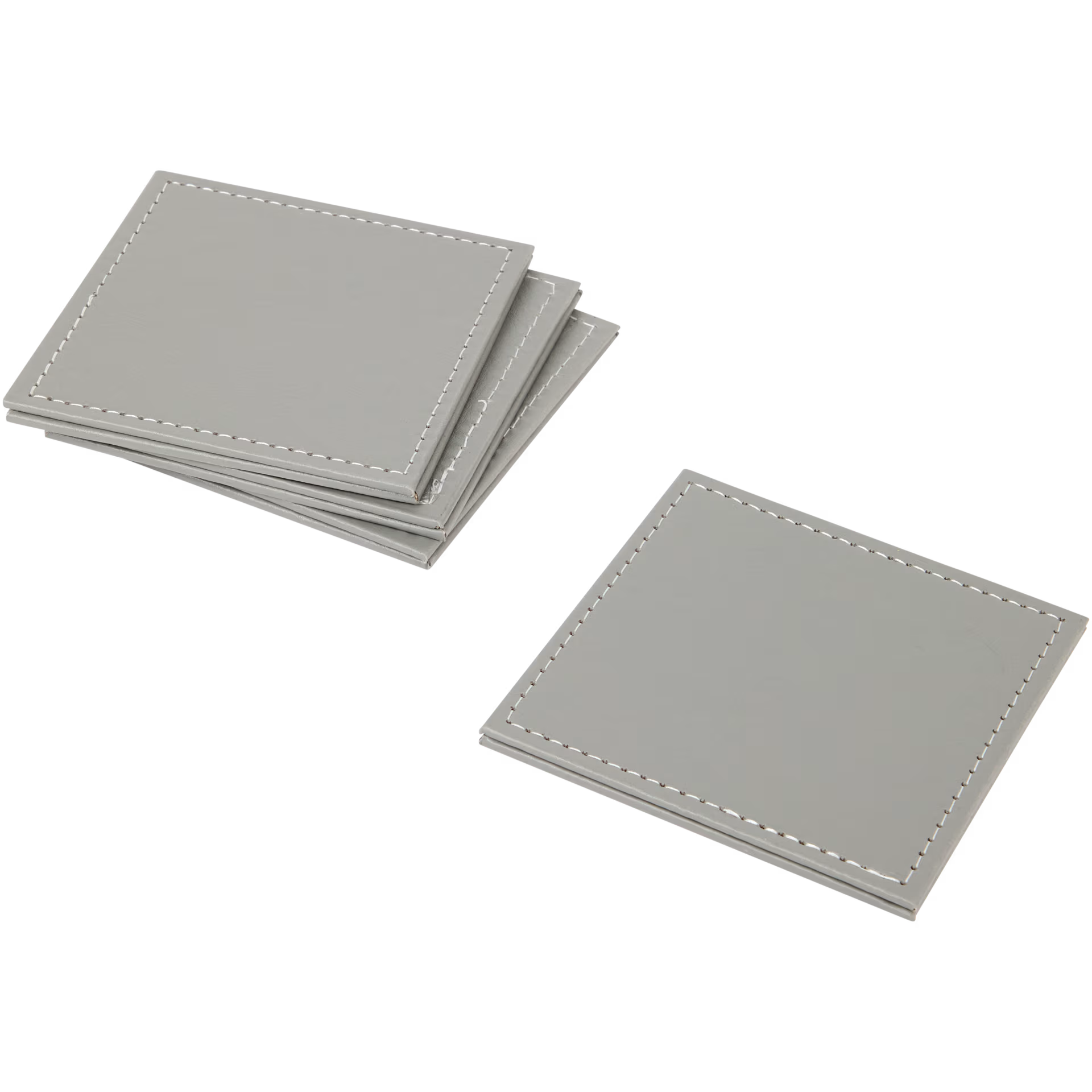 Sous-verres en similicuir 10*10cm, Lot de 4 unités_1