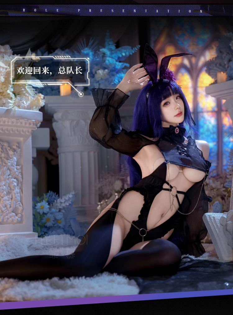 Feimu Crossline Stinkbug Cosplay Sheer Bodysuit Lingerie Set ZY57_14