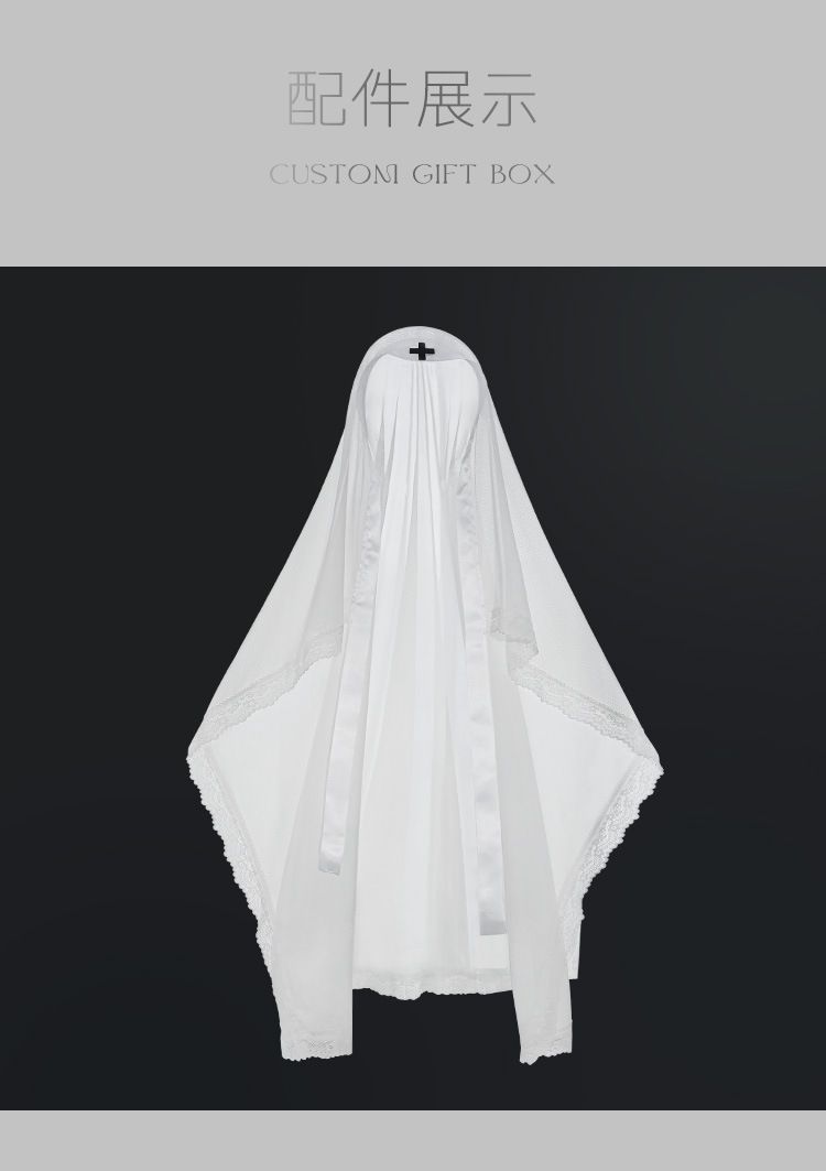 Feimu Holy Sister Cut-Out Cosplay Bodysuit Set Q12_16