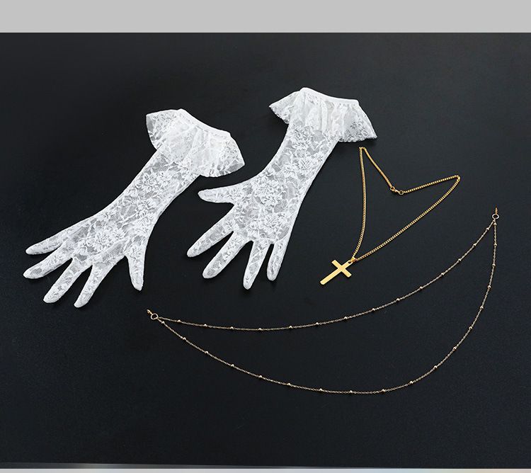 Feimu Holy Sister Cut-Out Cosplay Bodysuit Set Q12_17