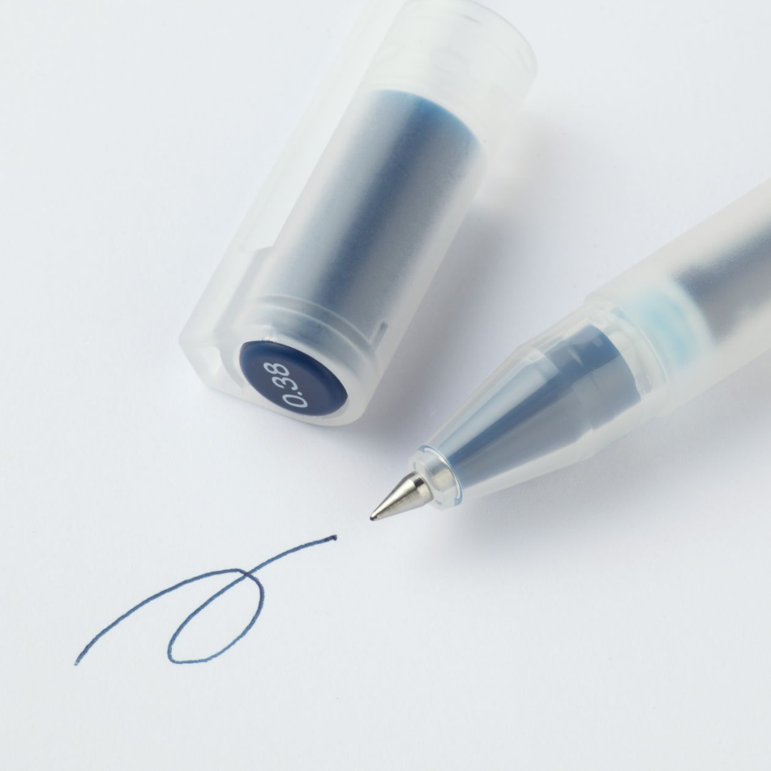 MUJI Smooth Gel Ink Ballpoint Pen Cap Type 0.38mm _3