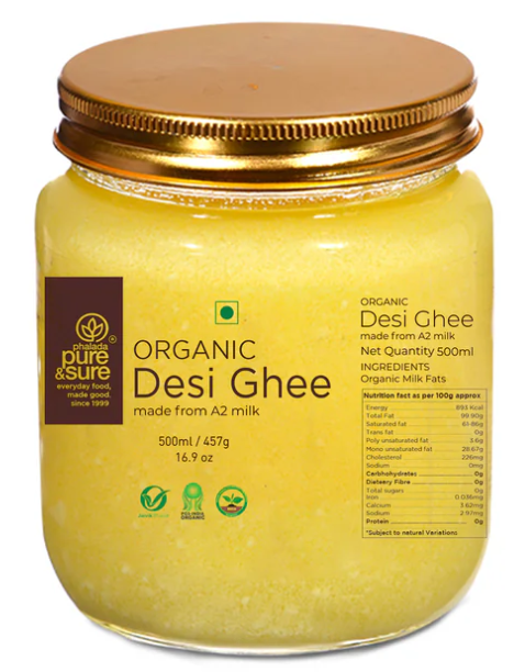Pure & Sure Desi Cow Ghee 500ml_0