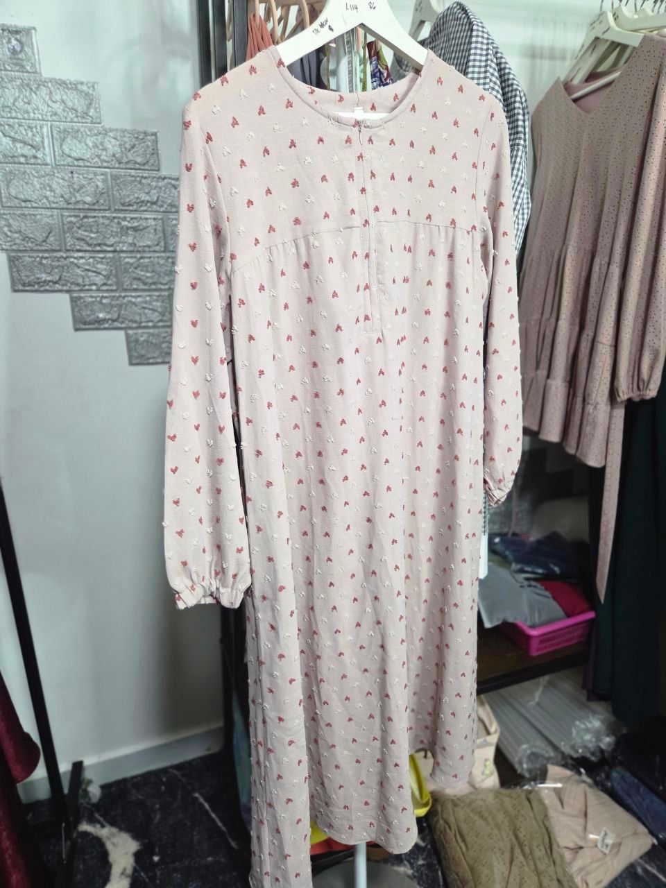 PL Pink Hearts Pom Pom Tunic_0