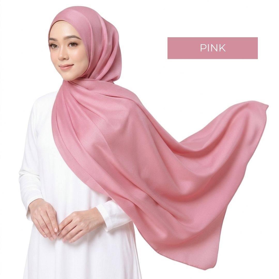 SHAWL SATIN MUSLIMAH EXCLUSIVE - PINK_0