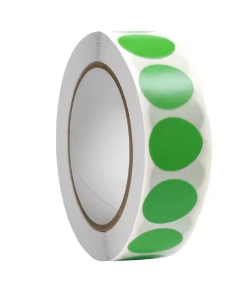 Rollo de sticker de puntos de colores. _5