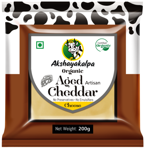 Akshayakalpa Aged Cheddar Cheese 200g_0