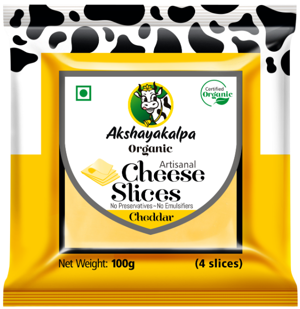 Akshayakalpa Cheddar Sliced Cheese 100g_0