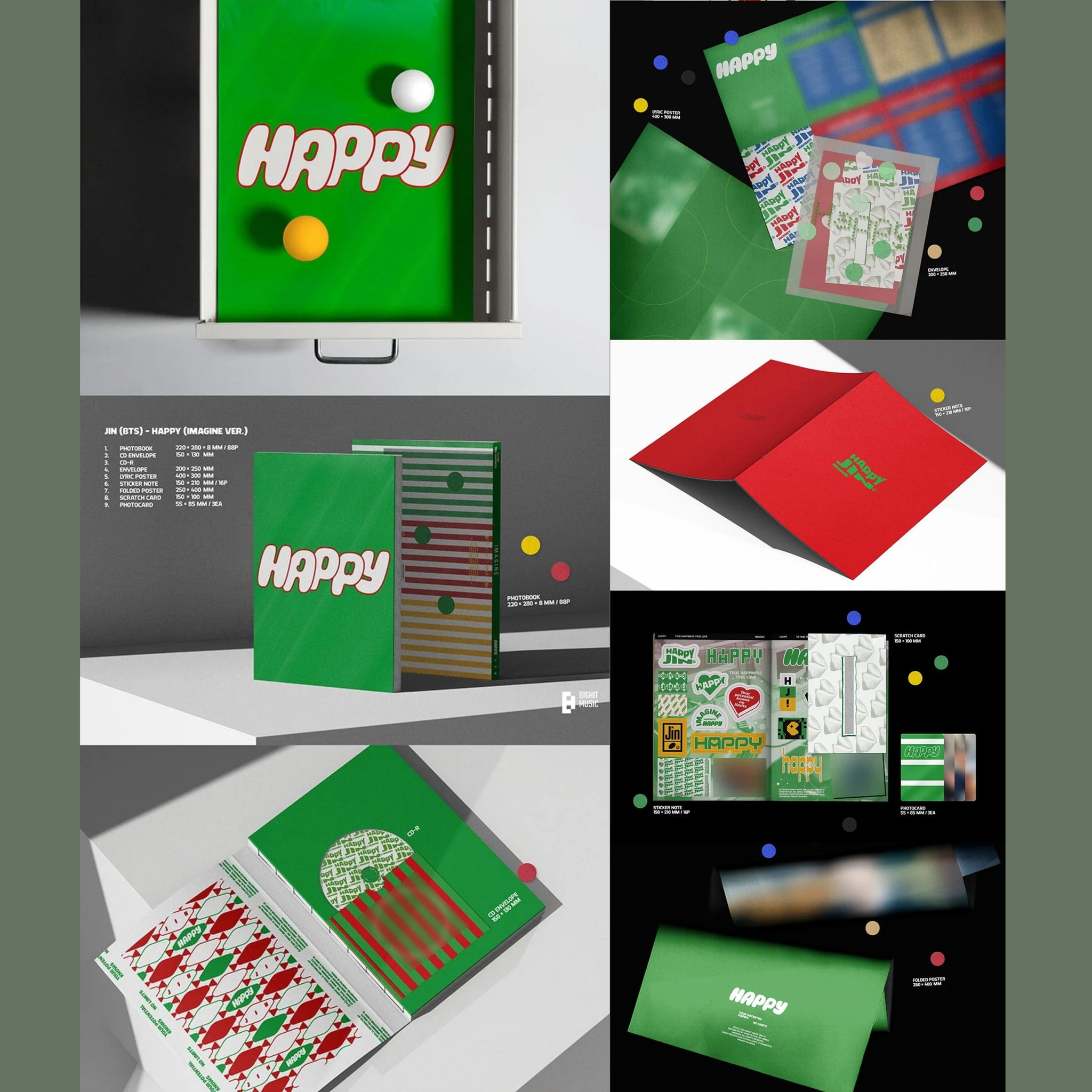 BTS JIN - HAPPY ALBUM  PHOTOBOOK VER_2