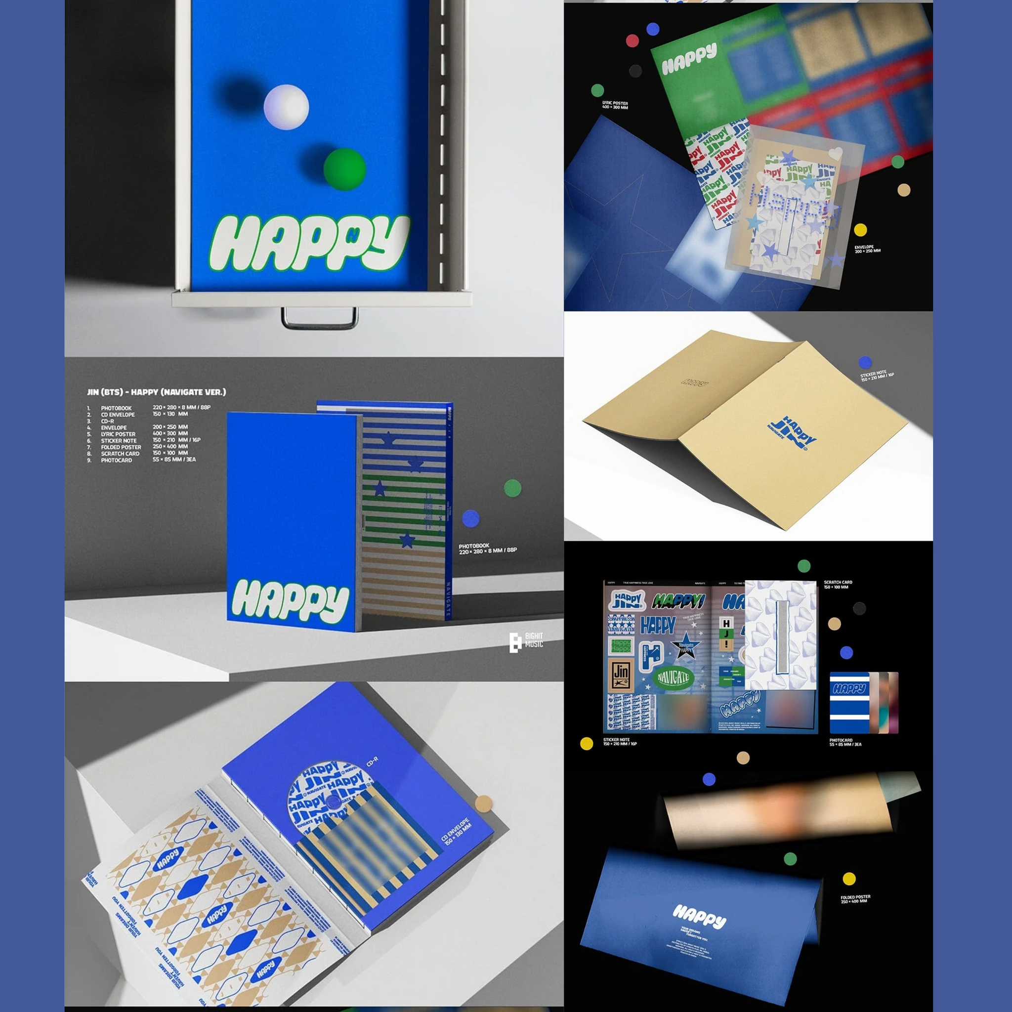 BTS JIN - HAPPY ALBUM  PHOTOBOOK VER_3