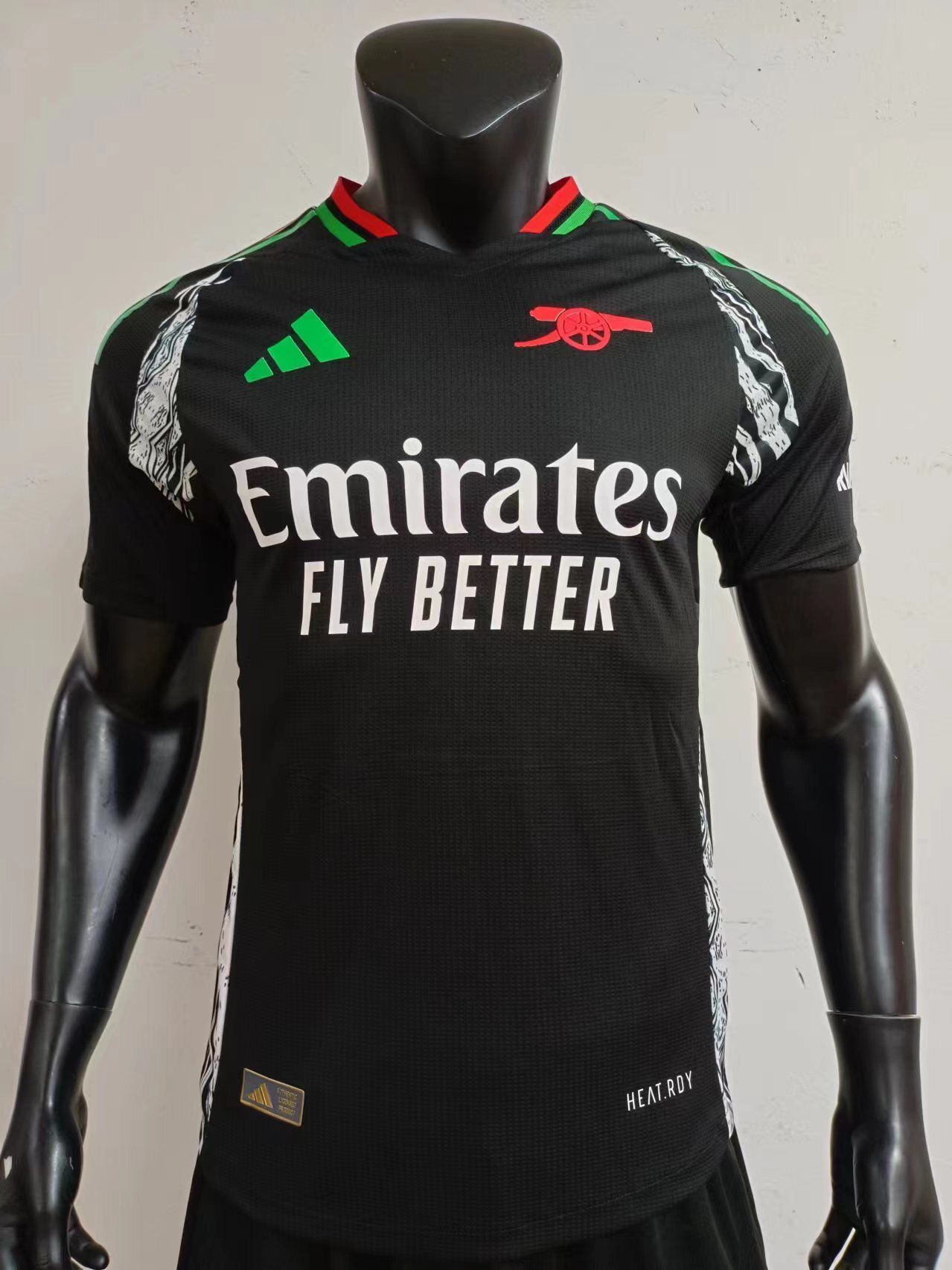Arsenal 2024/25 Away Shirt (Black / Red / Green)_0