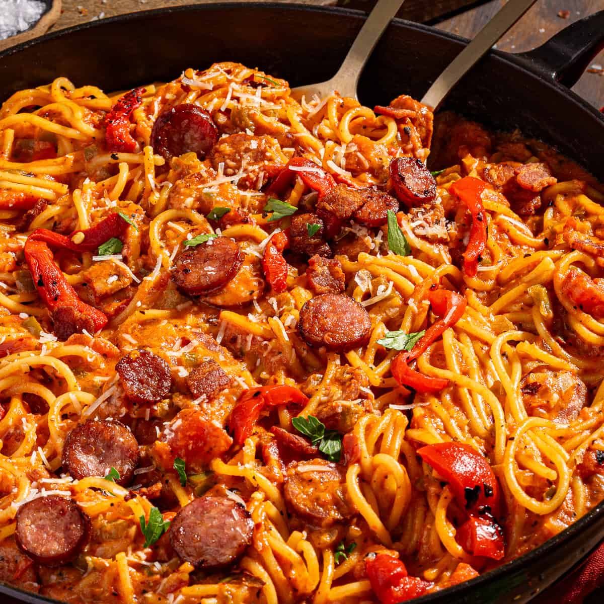 Spaghetti au saucisse _0