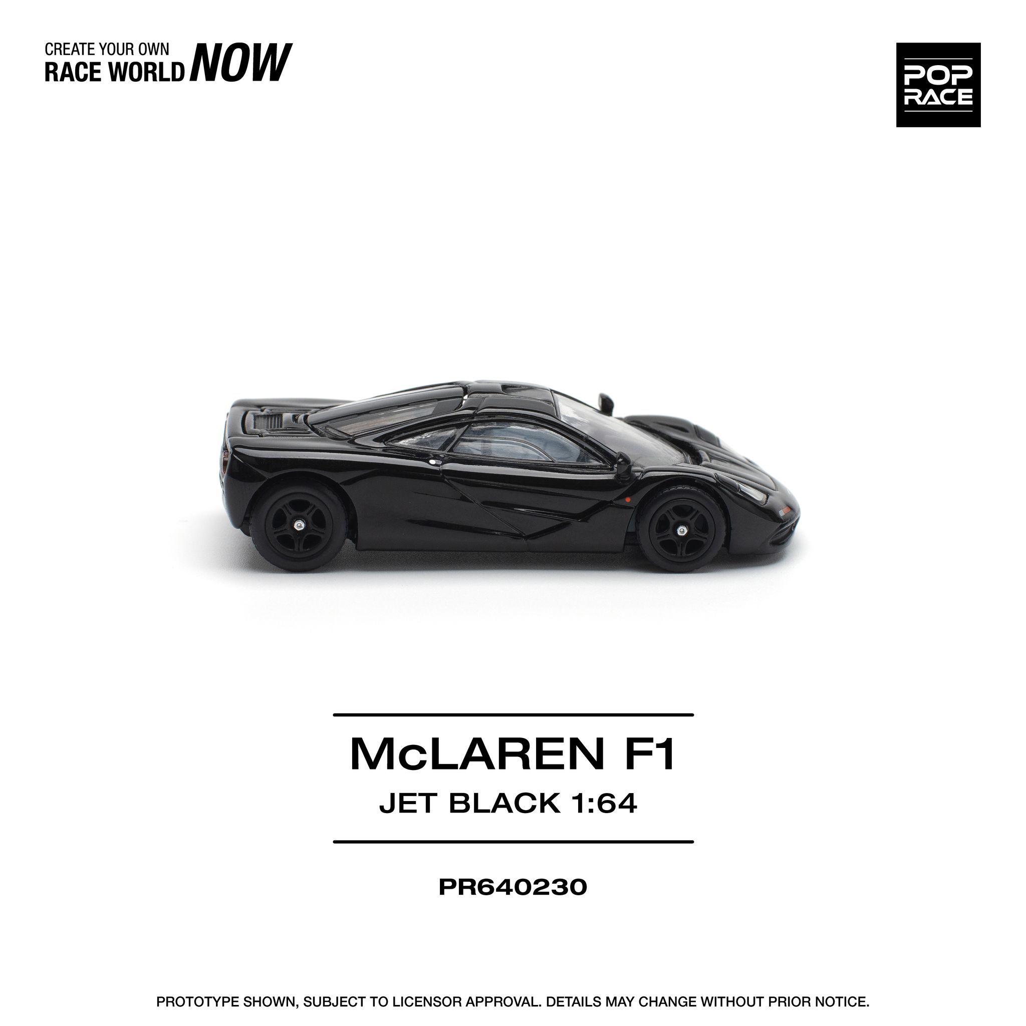 POP RACE MODEL 1/64 MCLAREN F1 - JET BLACK_3