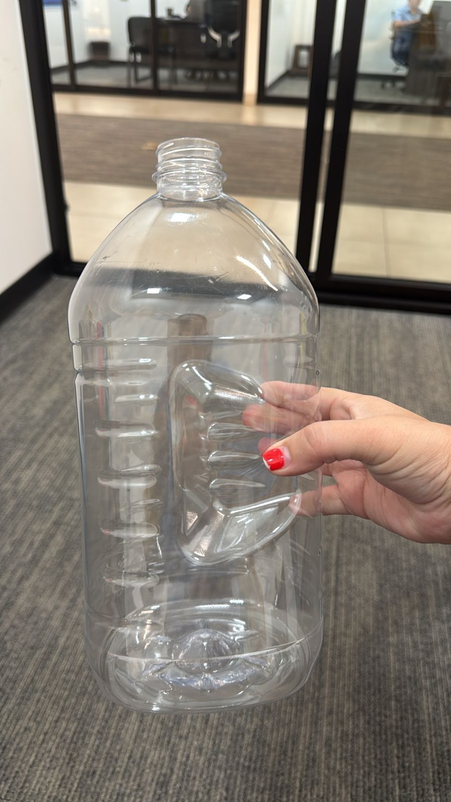 Envase De Pet Galon Cuadrado Con Asa Transparente _1