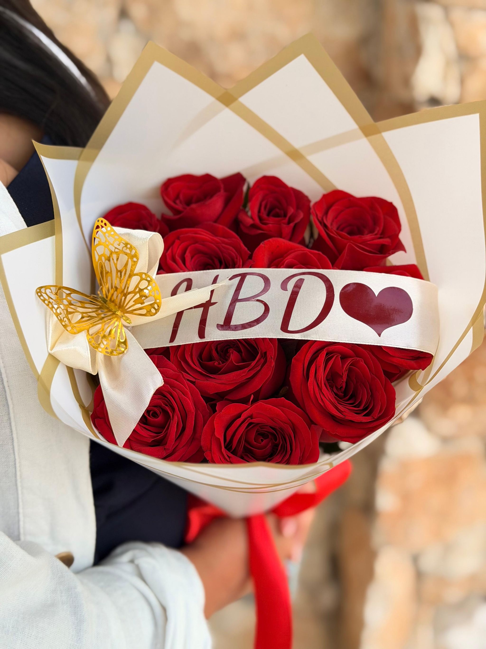 12 roses bouquet  HBD_1