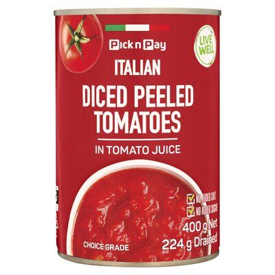 PnP Live Well Chopped Peeled Tomatoes 400g_0