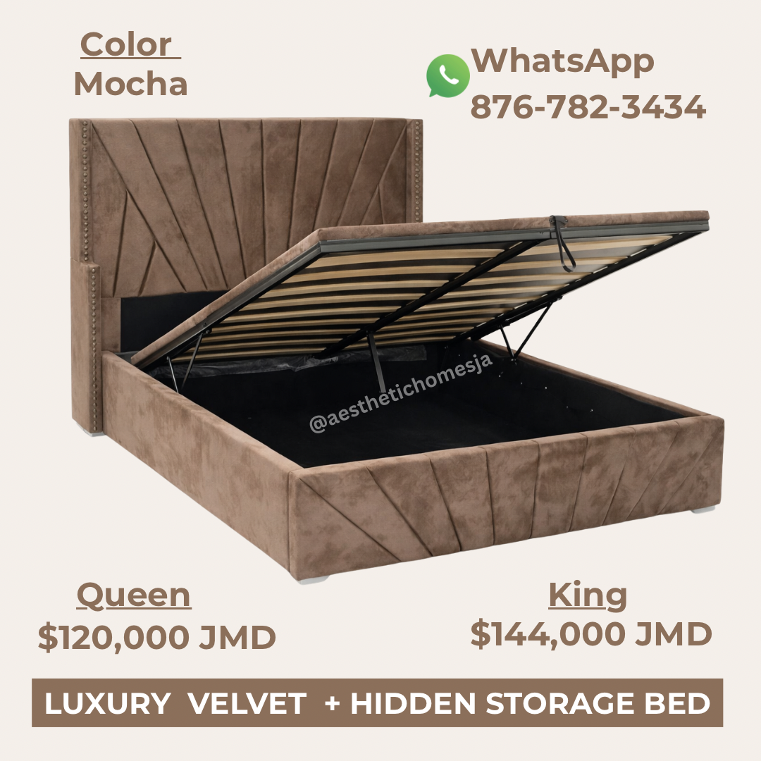 Luxury Mocha + Hidden Storage Bed_1