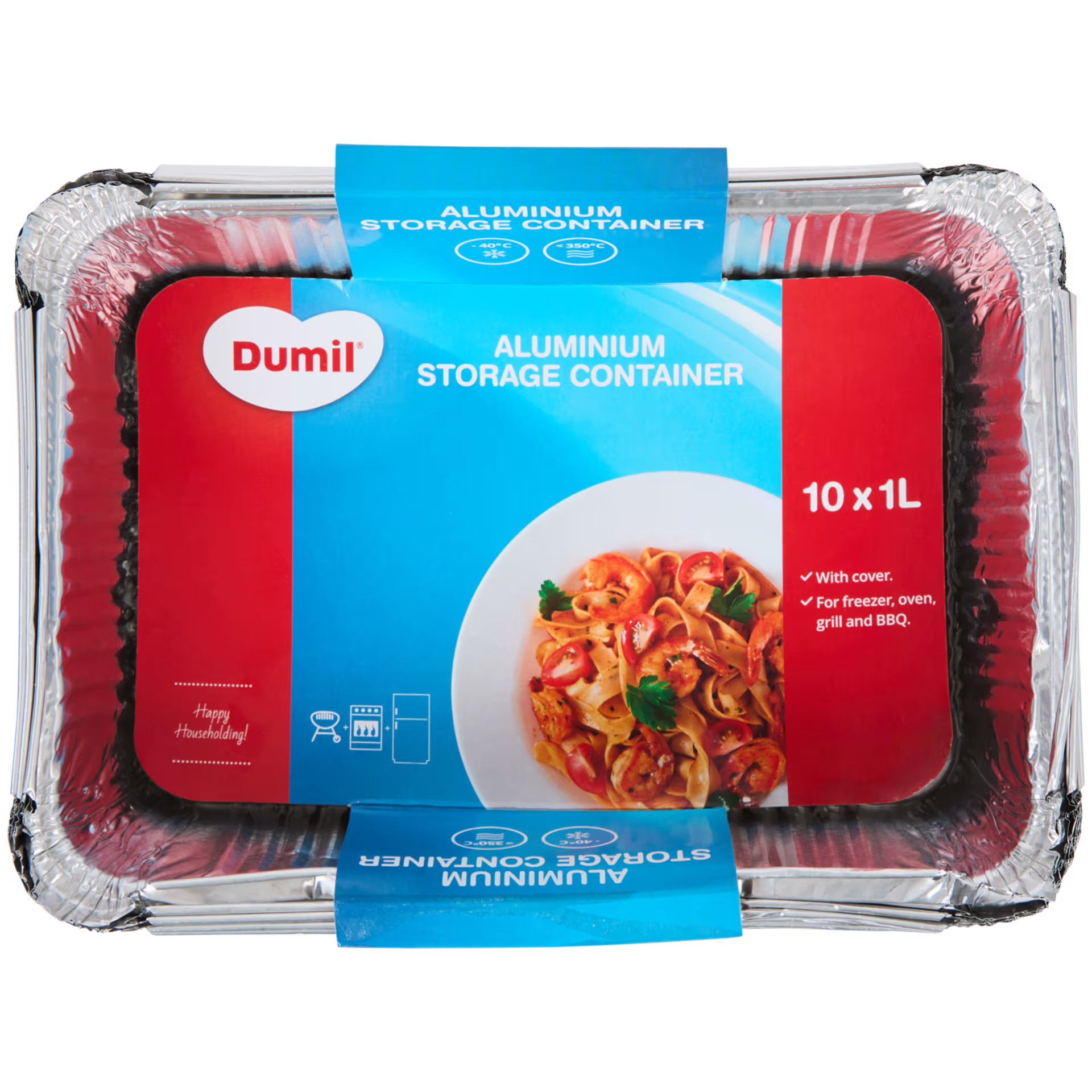 Bacs de conservation en aluminium avec couvercle Dumil 10*1L_0