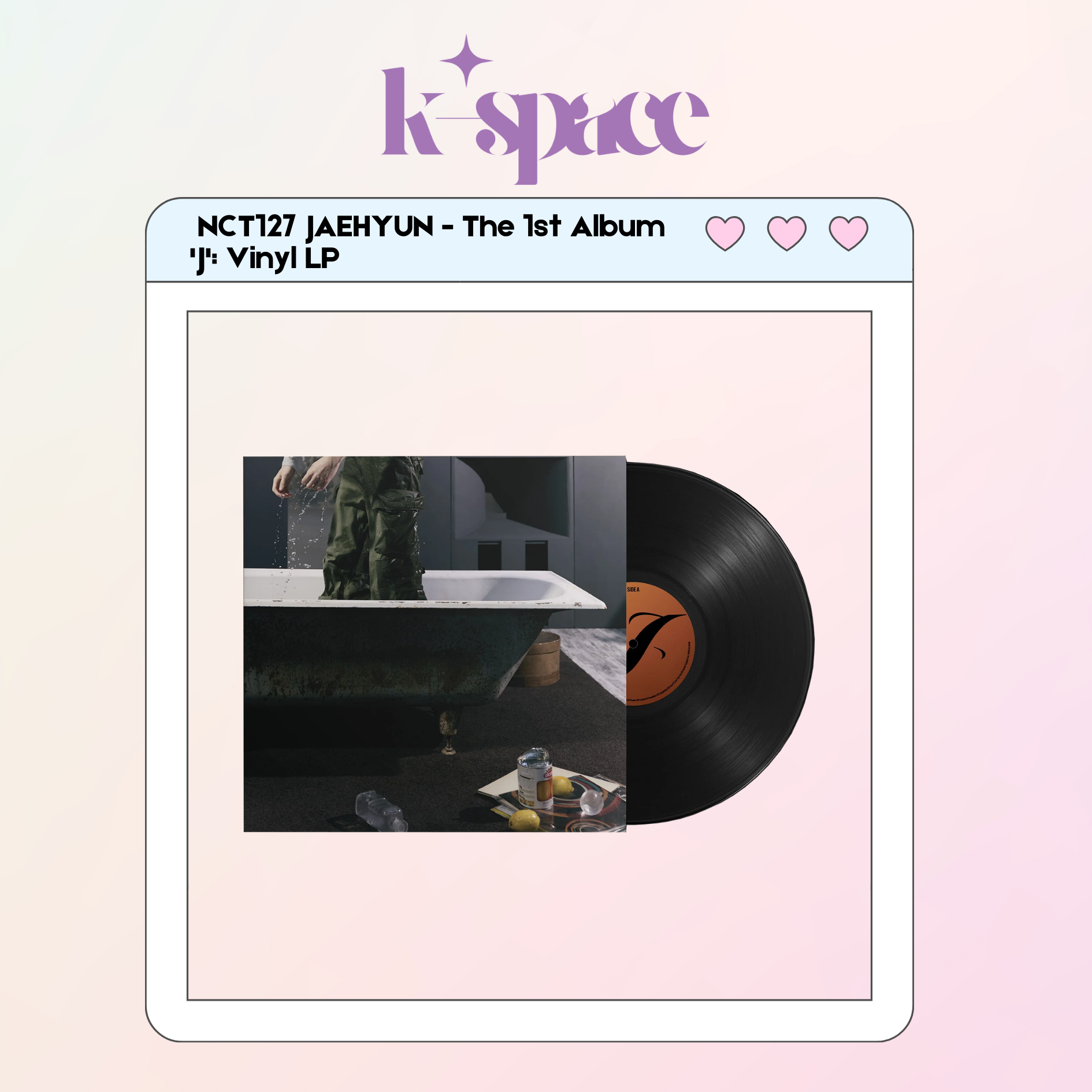  NCT127 JAEHYUN - The 1st Album 'J': Vinyl LP_0