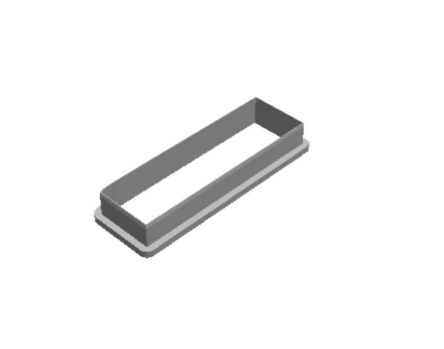 Rectangle 10 x 3 cm Cookie Cutter_0